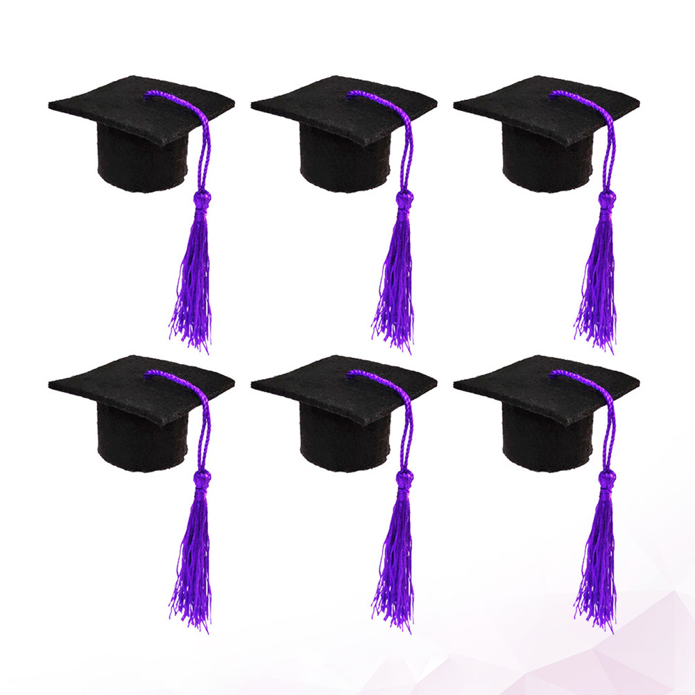 6Pcs Doctoral Cover Mini Docto - Wine Beer Hat recension och pris