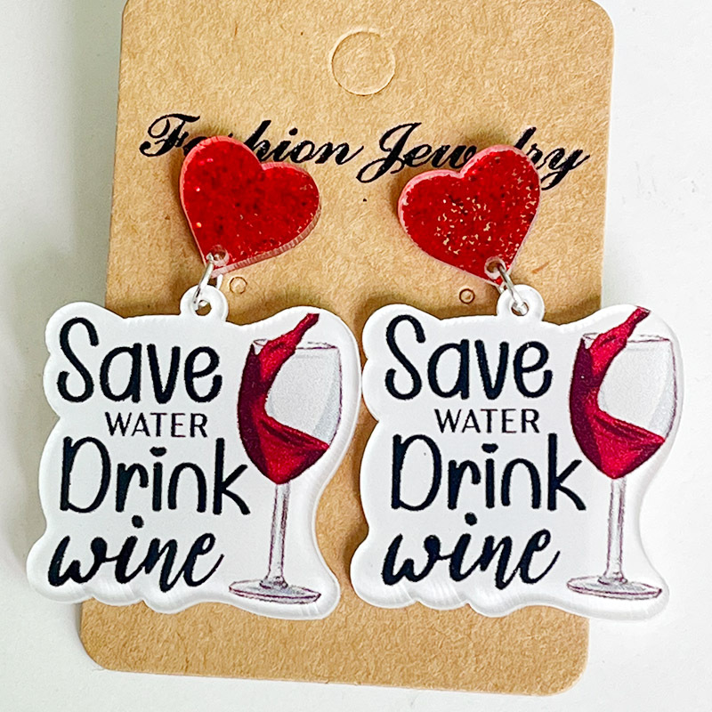 New Christmas Earrings Christm - Wine Beer Hat recension och pris