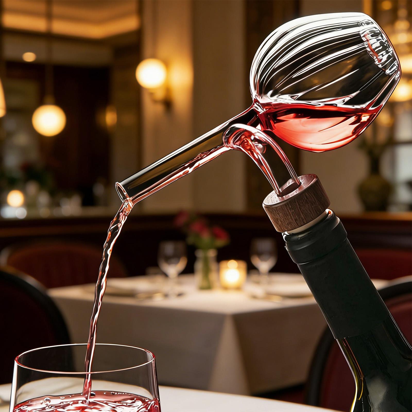 Modern Transparent Red Decante - Wine Aerator Pour recension och pris