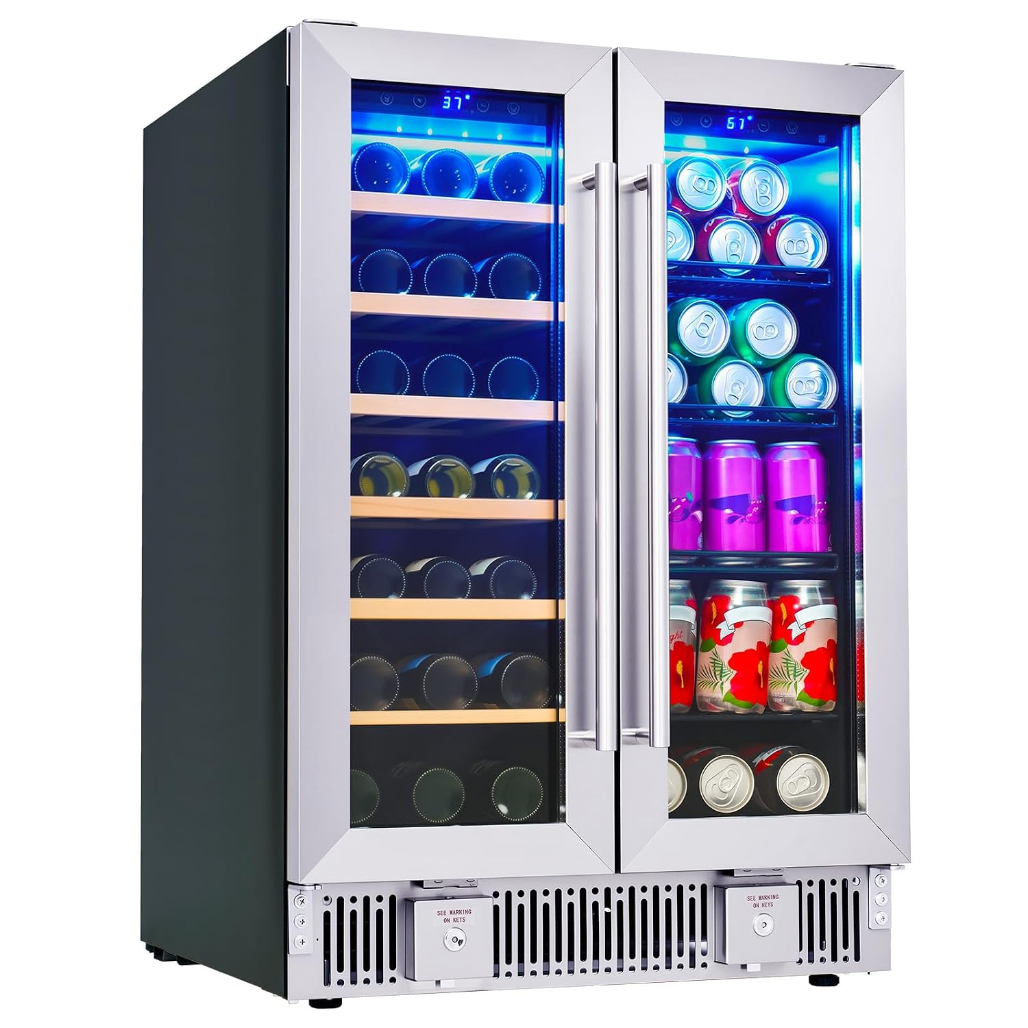 Beverage Refrigerator, 24-Inch - Wine Beer Dual Zone recension och pris