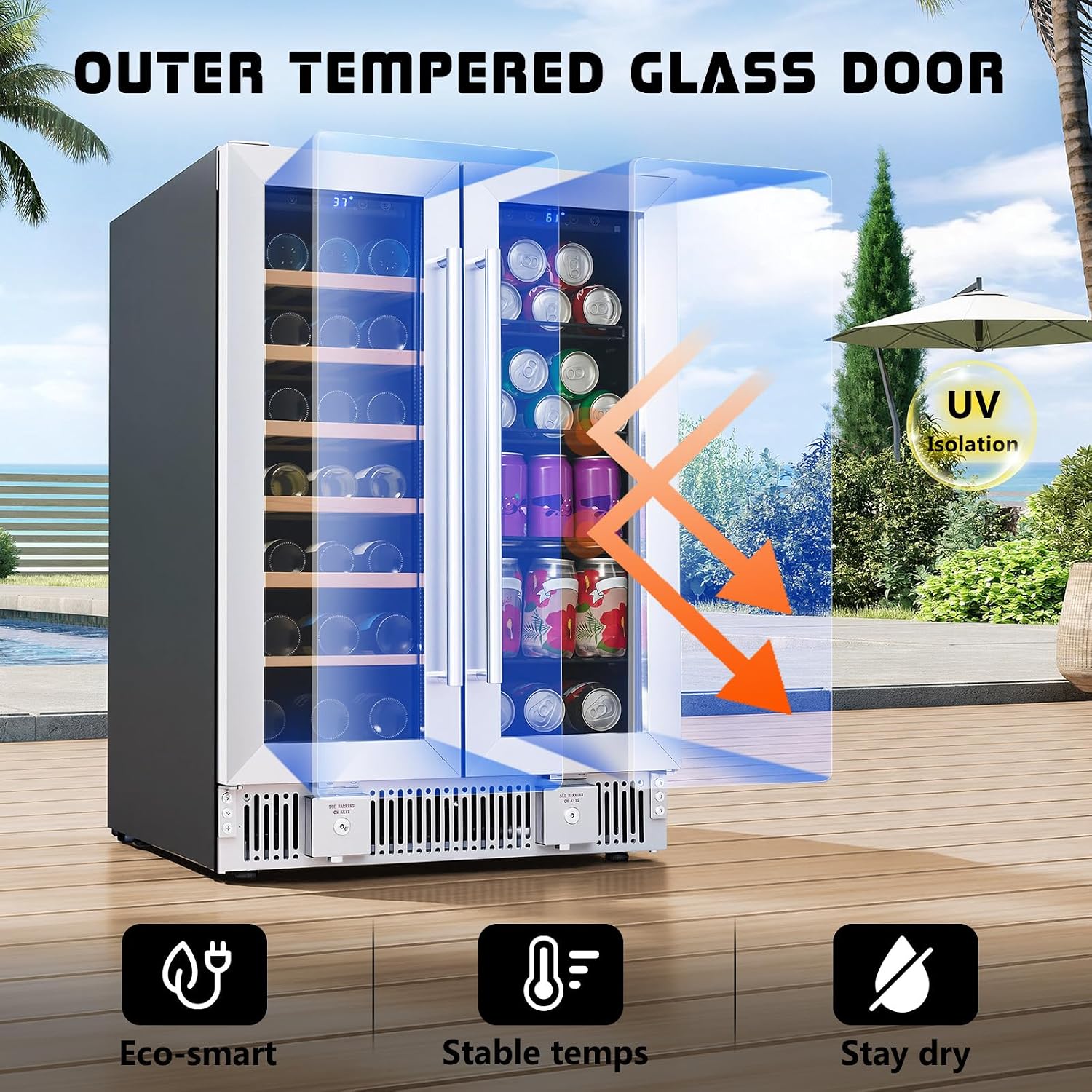 Beverage Refrigerator, 24-Inch - Wine Beer Dual Zone recension och pris