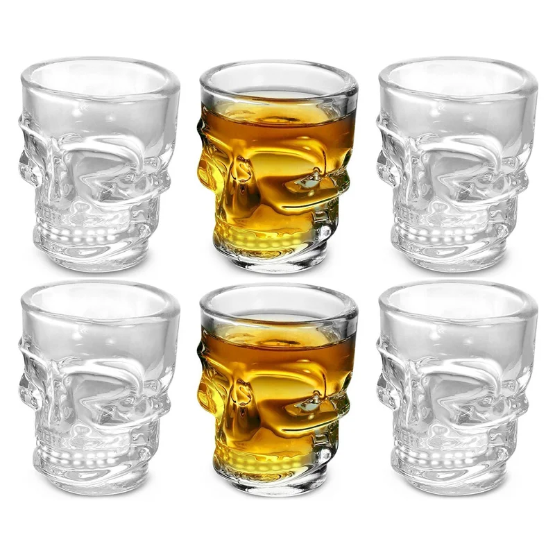 1/2Pcs Skull Head Shot Glass C - Whisky Beer And Wine recension och pris