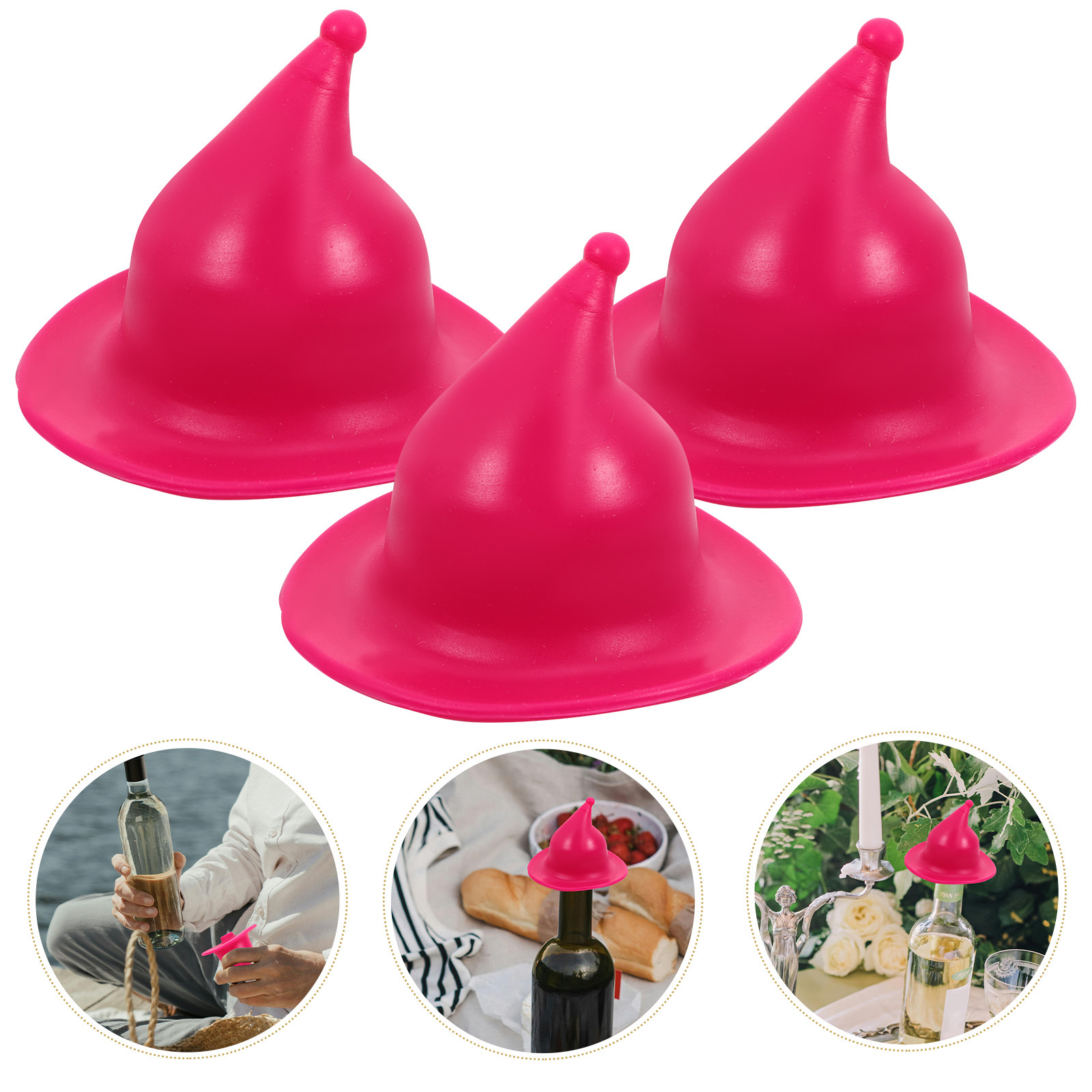 4Pcs Silicone Wine Bottle Stop - Wine Beer Hat recension och pris