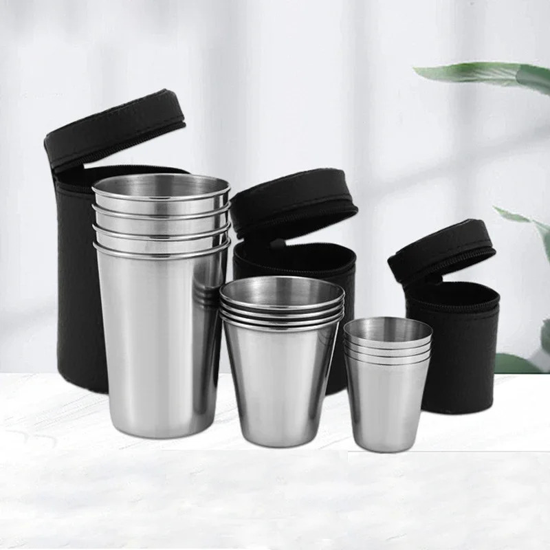 4Pcs Outdoor Travel Stainless  - Whisky Beer And Wine recension och pris