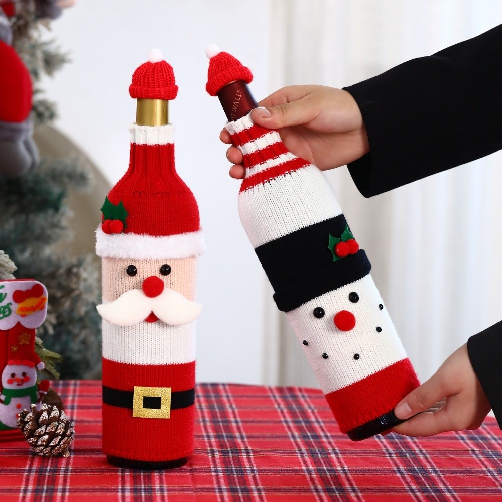 Knitted Wine Bottle Cover with - Wine Beer Hat recension och pris