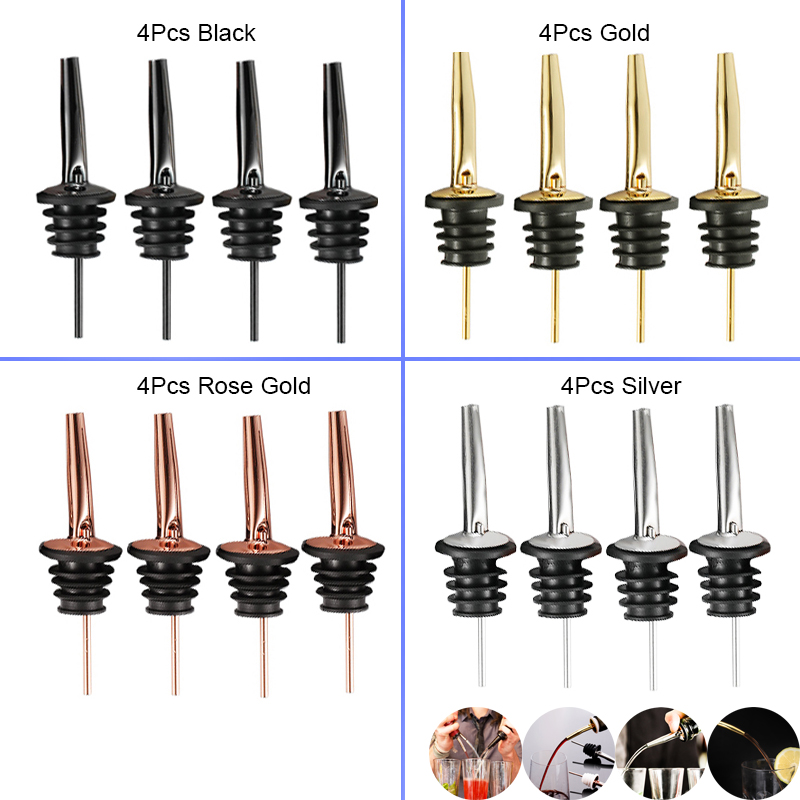 4Pcs Black/Rose Gold/Silver Li - Wine Aerator Pour recension och pris