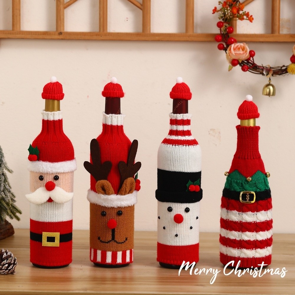 Knitted Wine Bottle Cover with - Wine Beer Hat recension och pris