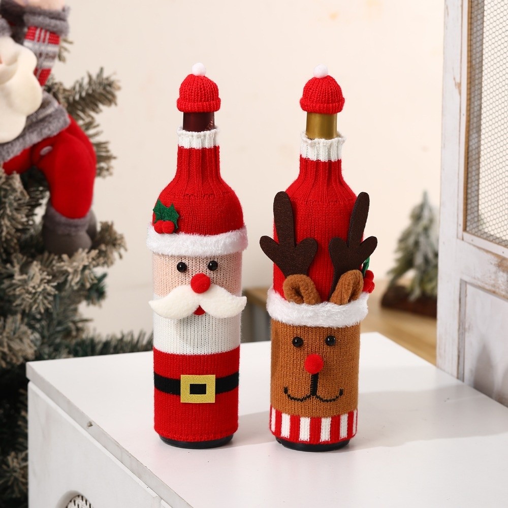 Knitted Wine Bottle Cover with - Wine Beer Hat recension och pris