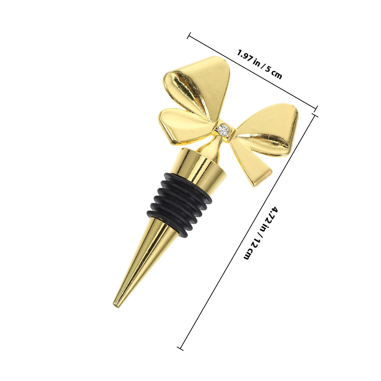 Gold Bowknot Wine Stopper Sili - Whisky Beer And Wine recension och pris