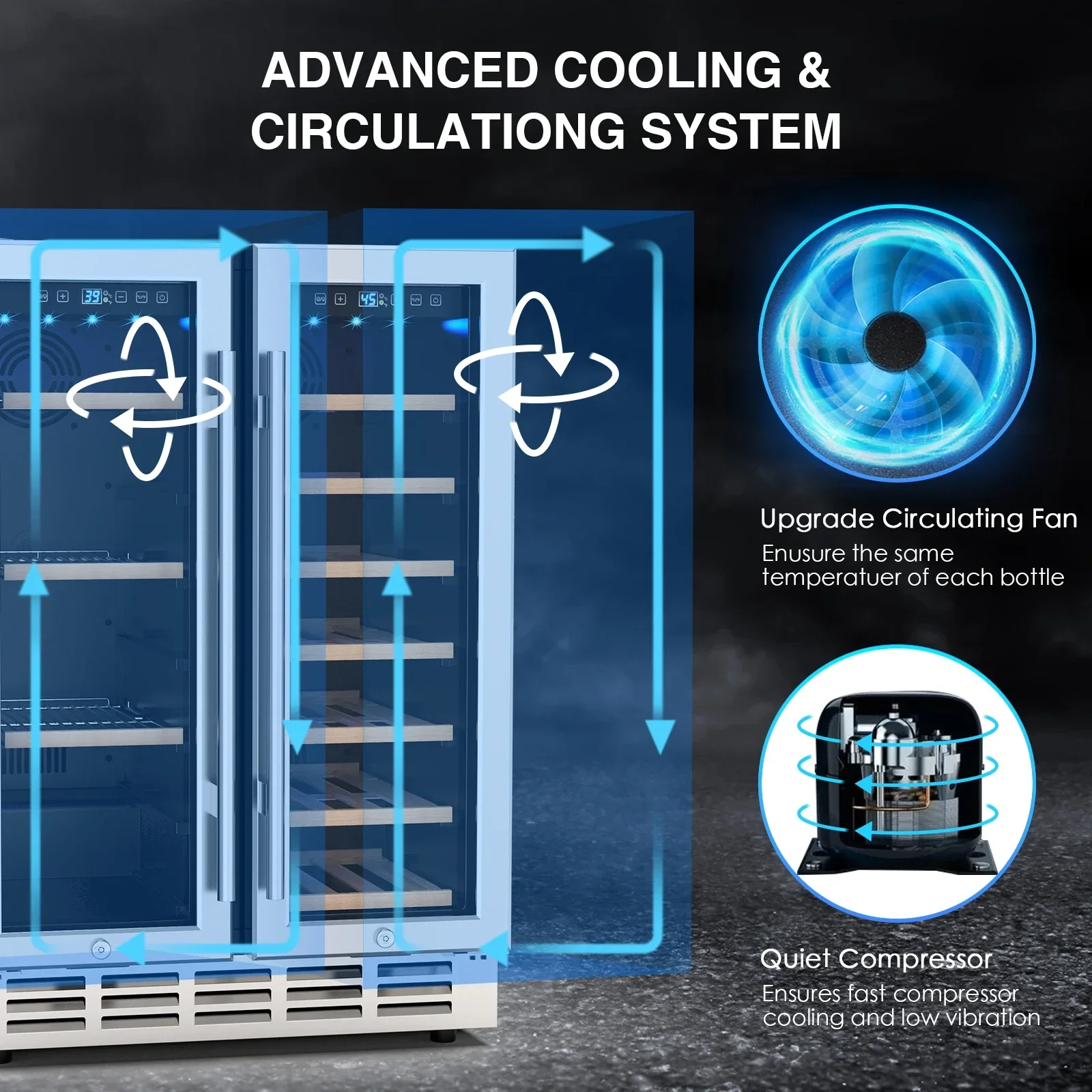 Wine and Beverage Refrigerator - Wine Beer Dual Zone recension och pris