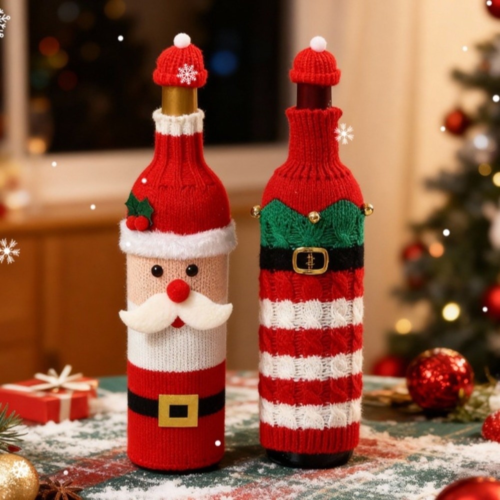 Knitted Wine Bottle Cover with - Wine Beer Hat recension och pris