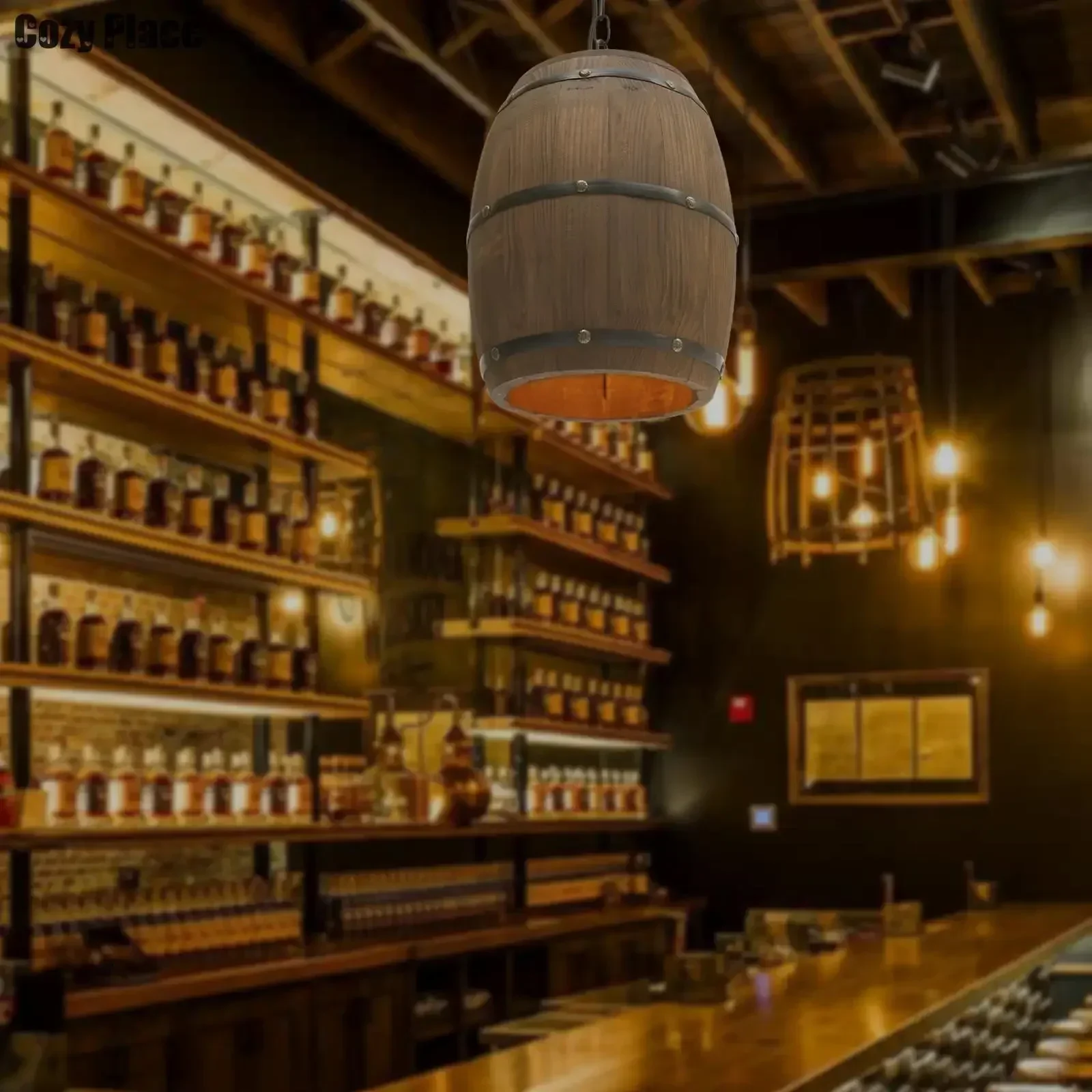 Rustic Lamp Vintage Chandelier - Wine & Beer Guayaquil recension och pris